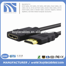 Черный 5-футовый HDMI-кабель с выдвижным штекером M на женский F